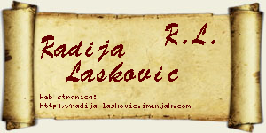 Radija Lasković vizit kartica